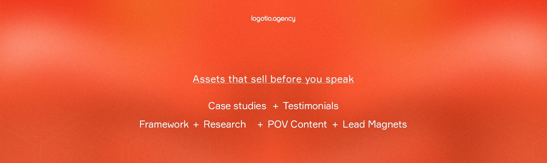 Build assets that does the selling
